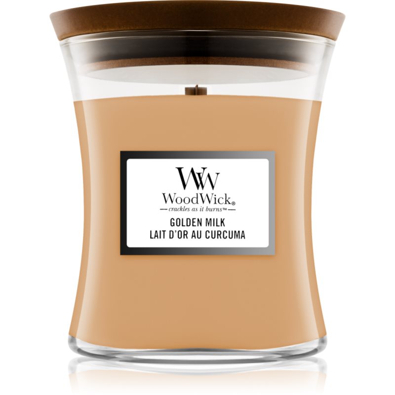 Woodwick Golden Milk vonná svíčka s dřevěným knotem 275 g