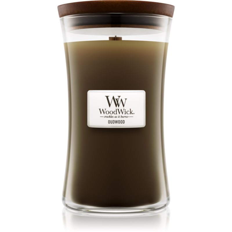 Woodwick Oudwood vonná svíčka s dřevěným knotem 609,5 g