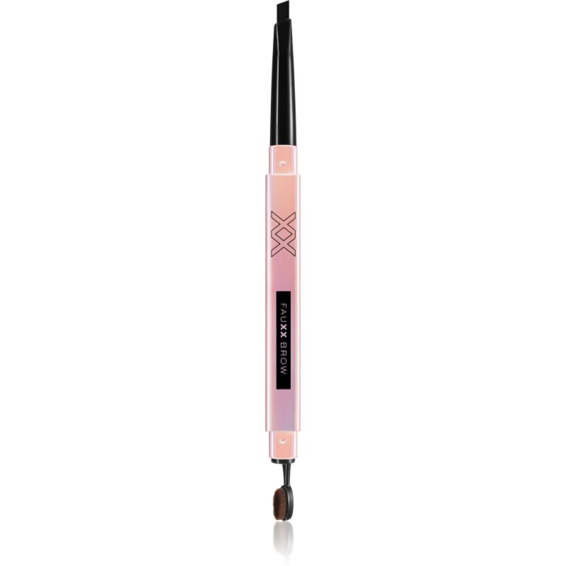 XX by Revolution FAUXX BROW automatická tužka na obočí s kartáčkem odstín Deep Black 0,28 g
