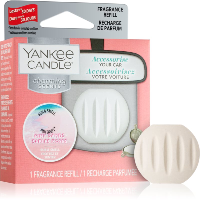 Yankee Candle Pink Sands vůně do auta náhradní náplň závěsná