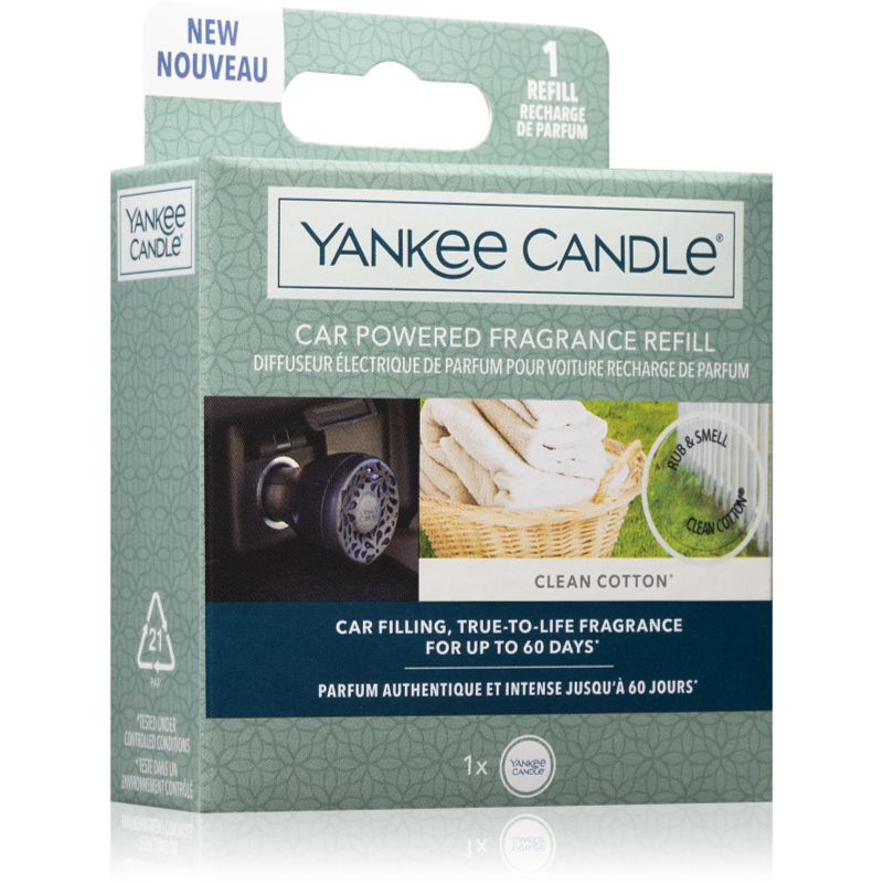 Yankee Candle Clean Cotton vůně do auta náhradní náplň