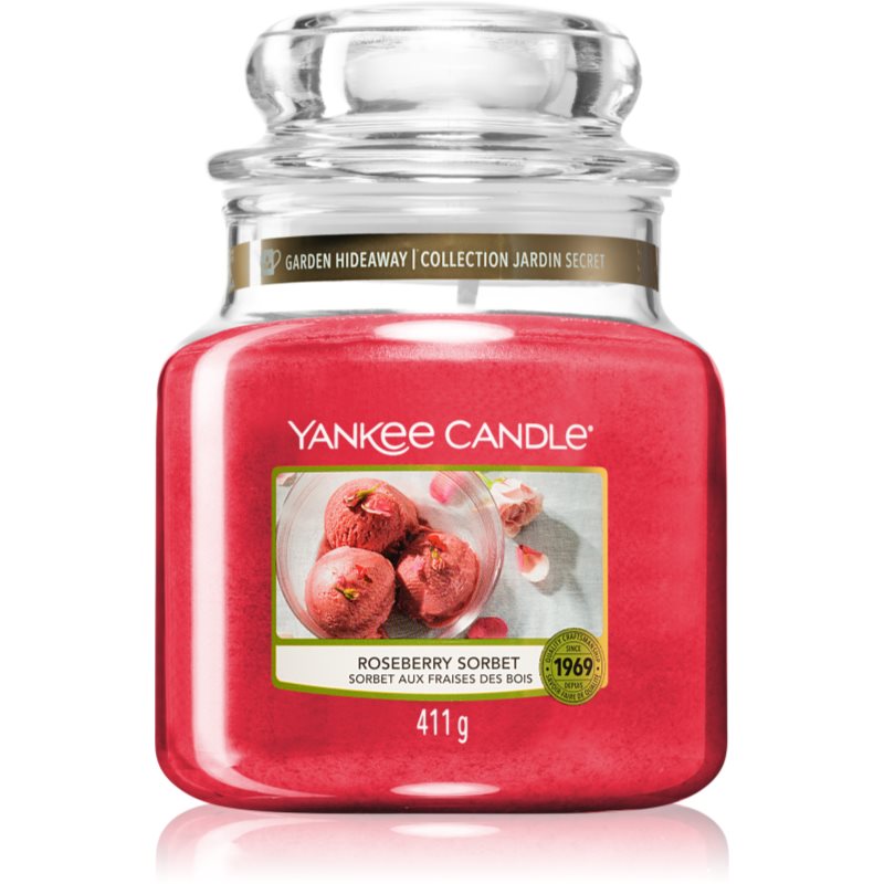 Yankee Candle Roseberry Sorbet ароматна свещ  Classic средна 411 гр.