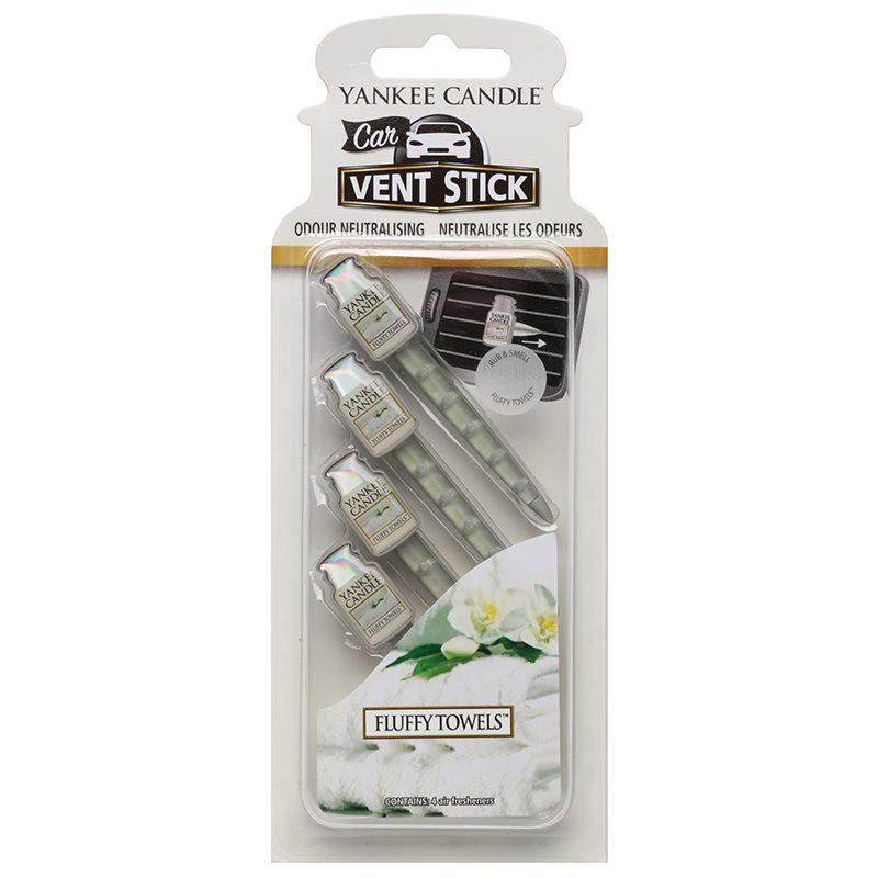 Yankee Candle Fluffy Towels vůně do auta 4 ks