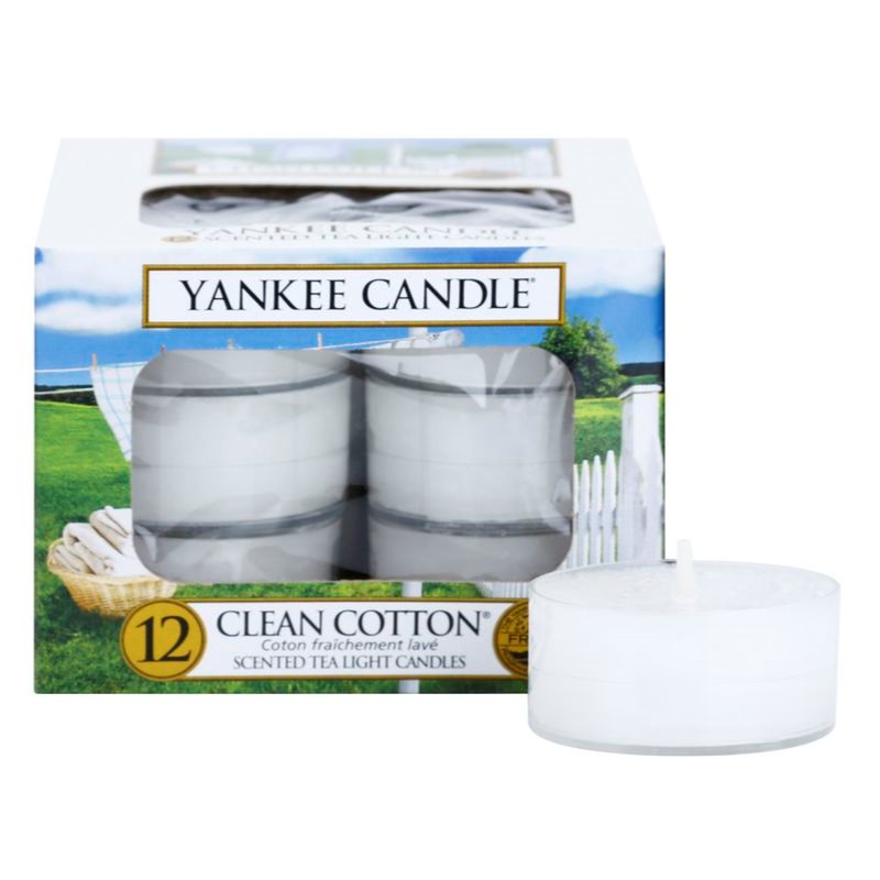 Yankee Candle Clean Cotton чаена свещ 12 x 9,8 гр.