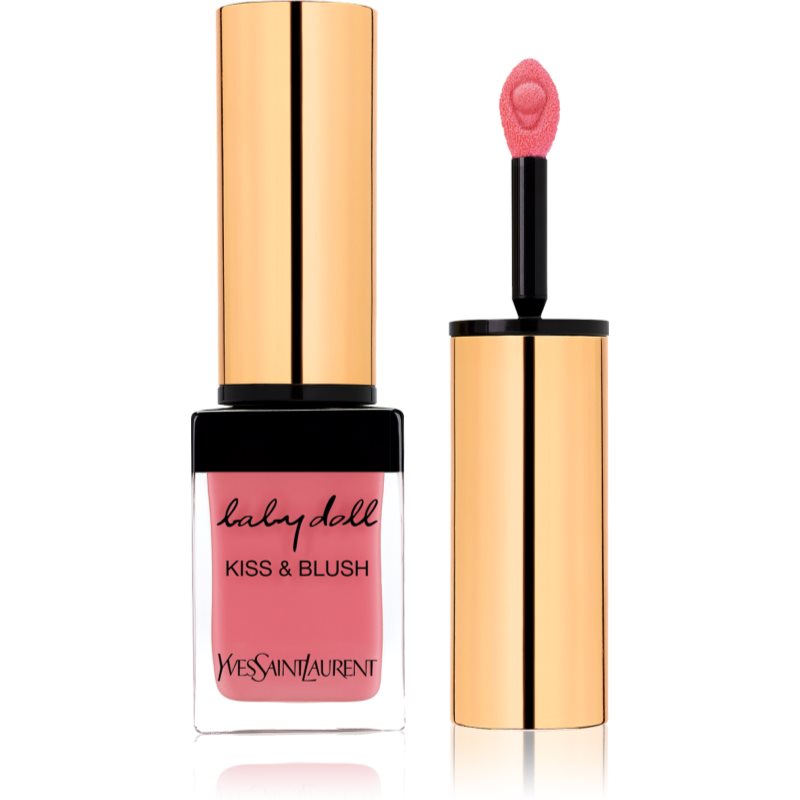 Yves Saint Laurent Baby Doll Kiss & Blush rtěnka na rty a tváře s matným efektem odstín 8 Pink Hédoniste 10 ml