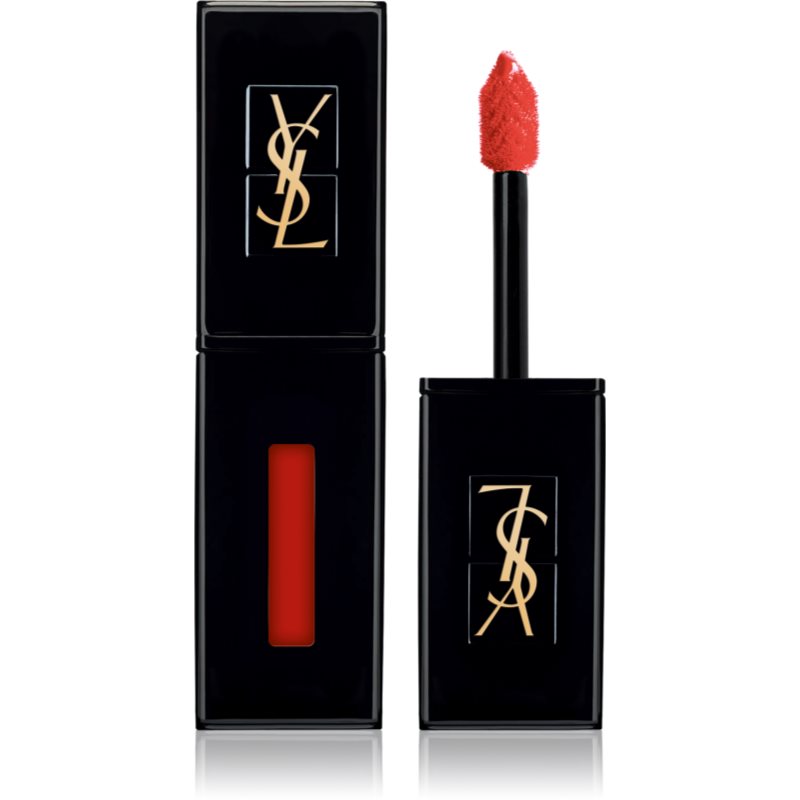 Yves Saint Laurent Vernis À Lèvres Vinyl Cream блясък за устни с кремообразна текстура цвят 406 Orange Electro 5,5 мл.