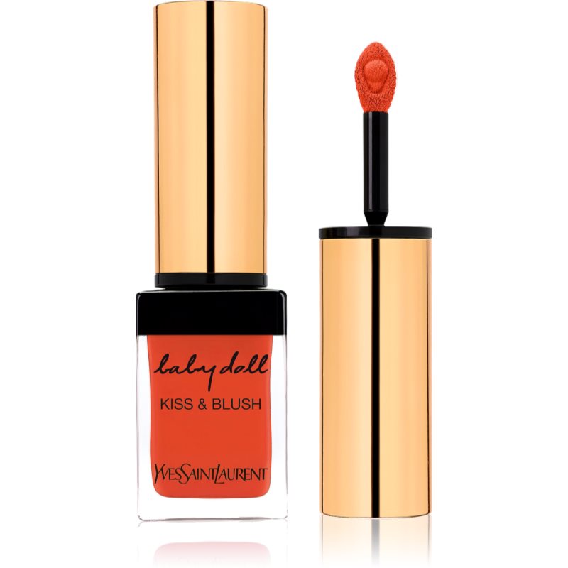 Yves Saint Laurent Baby Doll Kiss & Blush barra  para labios y pómulos con efecto mate tono 24 Orange Intrepide 10 ml