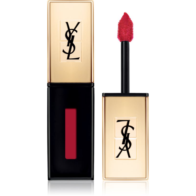 Yves Saint Laurent Vernis À Lèvres Glossy Stain langlebiger, glänzender Lippenstift 2 in 1 Farbton 46 Rouge Fusain 6 ml