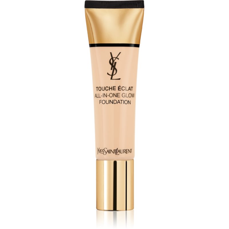 Yves Saint Laurent Touche Éclat All-In-One Glow tekutý make-up SPF 23 odstín B10 Porcelaine 30 ml