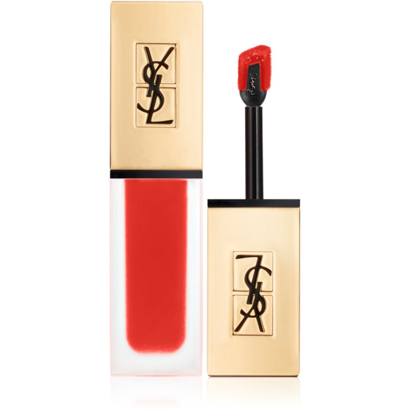 Yves Saint Laurent Tatouage Couture ултра матиращо течно червило цвят 35 Rouge Divergent 6 мл.