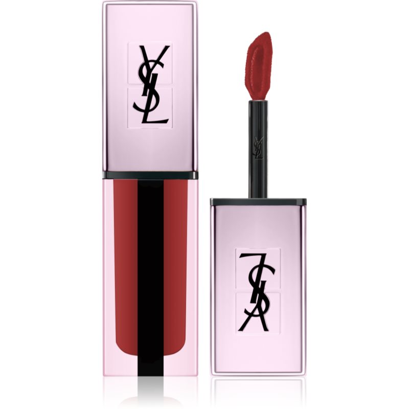 Yves Saint Laurent Vernis À Lèvres Water Stain Glow силно пигментиран блясък за устни 202 Insurgent Red 5,9 гр.