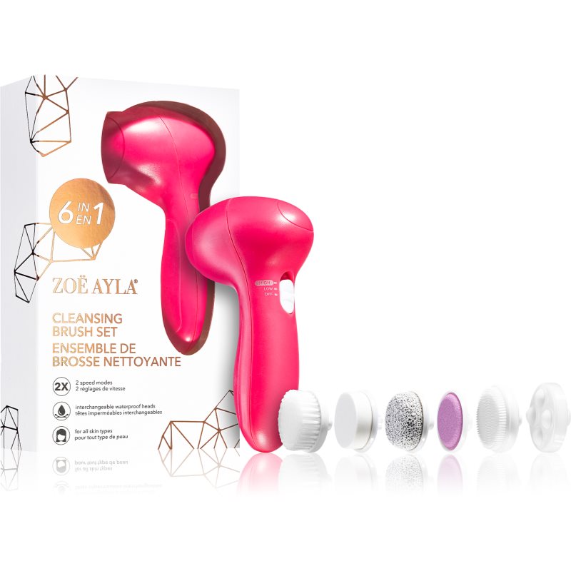 Zoë Ayla Electric Facial Cleansing Brush čisticí kartáček na pleť 6 v 1