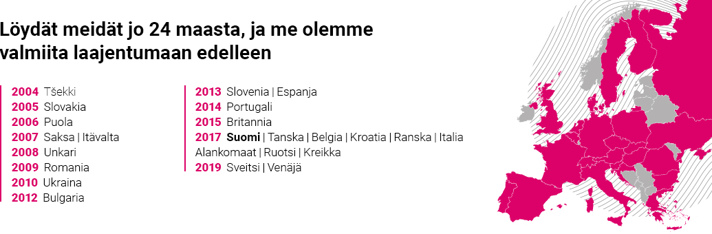 Olemme maailmanlaajuinen