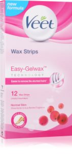 Veet Wax Strips as bandas de cera para depilação com manteiga de karité e aroma de bagas