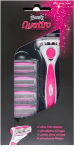 Wilkinson Sword Quattro for Women Aloe & Vit. E máquina de depilar + refil de lâminas 4 pçs