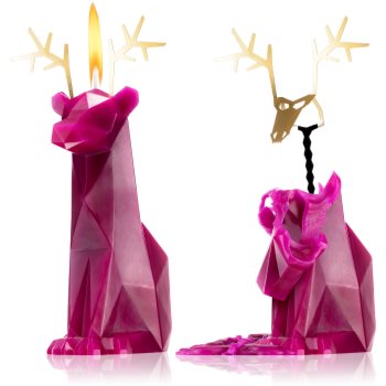 54 celsius pyropet dyri (reindeer) lumanare burgundy