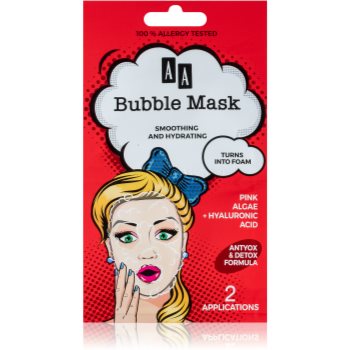 AA Cosmetics AA Bubble Mask masca hidratanta pentru netezire