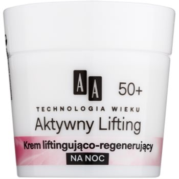 AA Cosmetics Age Technology Active Lifting crema de noapte regeneratoare pentru fermitate 50+