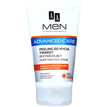 AA Cosmetics Men Advanced Care gel exfoliant de curatare facial poza