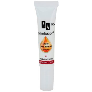 AA Cosmetics Oil Infusion2 Argan Inca Inchi 50+ regenerační krém na oční okolí Collagen+(Light Formula, Double Infusion) 15 ml