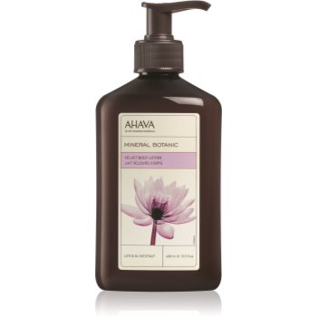 

Ahava Mineral Botanic Lotus & Chestnut вельветовий крем для тіла лотос та каштан 400 мл