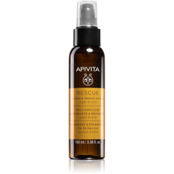 Apivita holistic hair care argan oil & olive ulei de păr hidratant și hrănitor cu ulei de argan