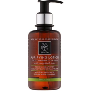 Apivita Cleansing Propolis & Lime tonic pentru curatare pentru ten mixt si gras