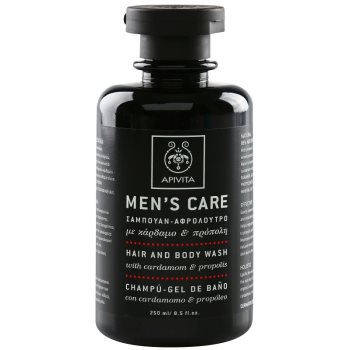 Apivita Men's Care Cardamom & Propolis šampon a sprchový gel 2 v 1 250 ml