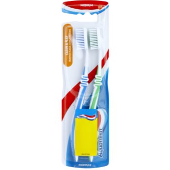 

Aquafresh Clean & Flex зубні щіточки medium 2 шт blue, green