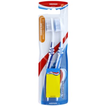 

Aquafresh Clean & Flex зубні щіточки medium 2 шт dark blue, blue