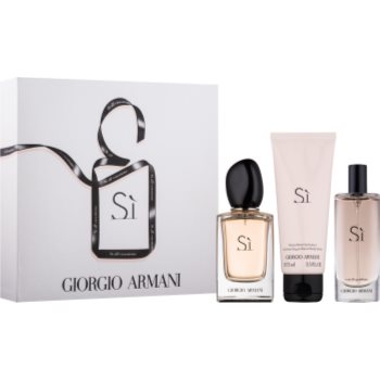 

Armani Sì подарунковий набір Парфумована вода 50 ml + Парфумована вода 15 ml + бальзам для тіла 75 ml