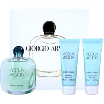 

Armani Acqua di Gioia подарунковий набір ХІІ Парфумована вода 100 ml + Гель для душу 75 ml + Молочко для тіла 75 ml