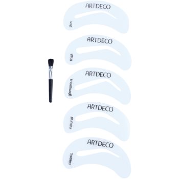 Artdeco eye brow stencil with brush applicator perie șabloane pentru sprâncene