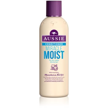 Aussie Miracle Moist Balsam pentru păr uscat și deteriorat.