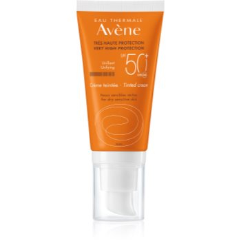Avène sun sensitive cremă protectoare nuanțatoare, pentru piele uscată și sensibilă spf 50+