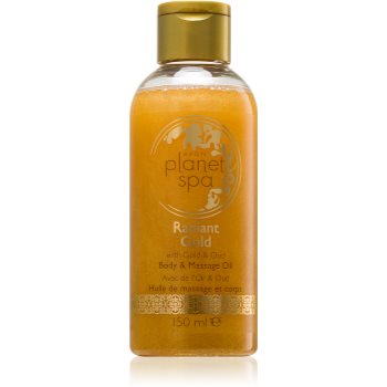 Avon planet spa radiant gold ulei de corp și pentru masaj, iluminator cu sclipici