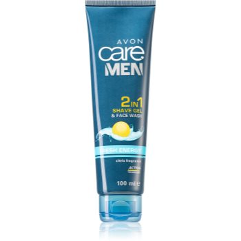 Avon Care Men gel de ras cu efect calmant 2 in 1