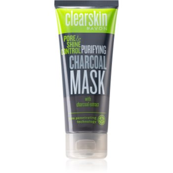 Avon clearskin pore & shine control masca de curățare cu cărbune