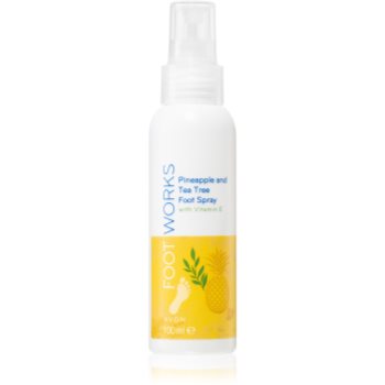 Avon Foot Works Pineapple and Tea Tree deodorant pentru picioare cu vitamina E poza