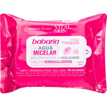 Babaria rosa mosqueta servetele demachiante