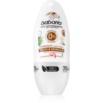 Babaria Coconut & Vanilla antiperspirant roll-on cu o eficienta de 48 h