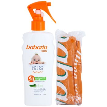 

Babaria Sun Infantil дитячий спрей для засмаги SPF 50 пляжний м'яч безкоштовно 150 мл