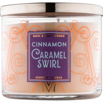 

Bath & Body Works Cinnamon Caramel Swirl ароматизована свічка 411 гр