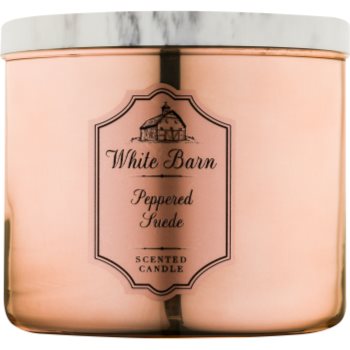 

Bath & Body Works White Barn Peppered Suede ароматизована свічка 411 гр