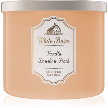 

Bath & Body Works Vanilla Bourbon Peach ароматизована свічка 411 гр