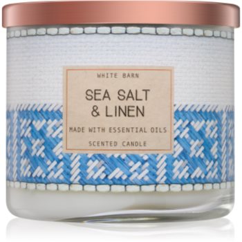 

Bath & Body Works Sea Salt & Linen ароматизована свічка 411 гр