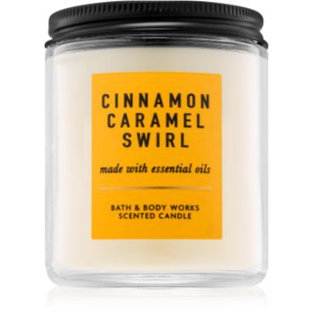 Bath & body works cinnamon caramel swirl lumânare parfumată i.