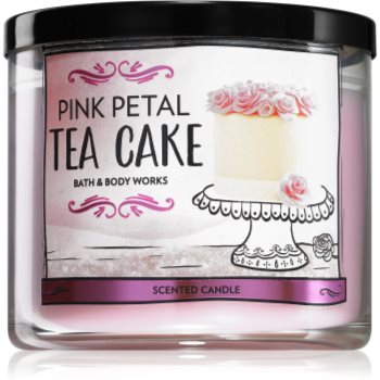 Bath & body works pink petal tea cake lumânare parfumată i.