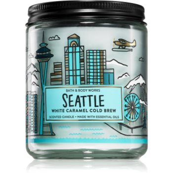 Bath & body works white caramel cold brew lumânare parfumată