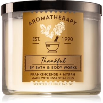 Bath & Body Works Frankincense + Myrrh lumânare parfumată (Thankful)